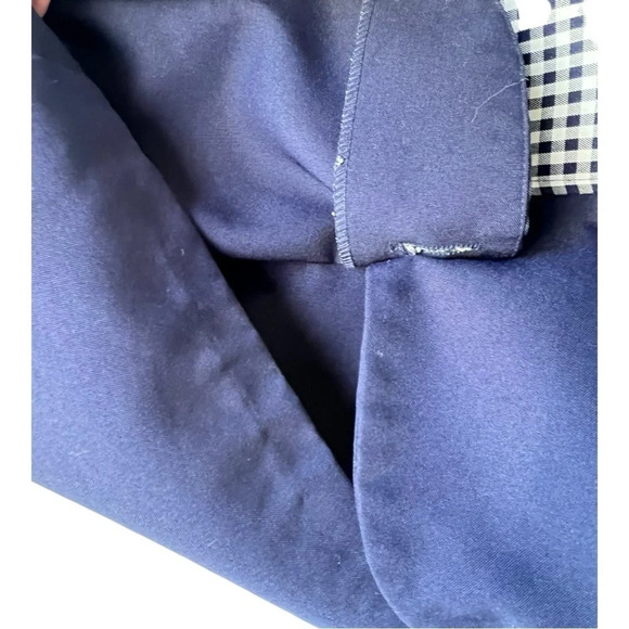 Women’s Quartz Vintage blazer front white blue navy button shoulder pad size 14. - Picture 15 of 16